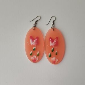 Butterfly Oval Earrings